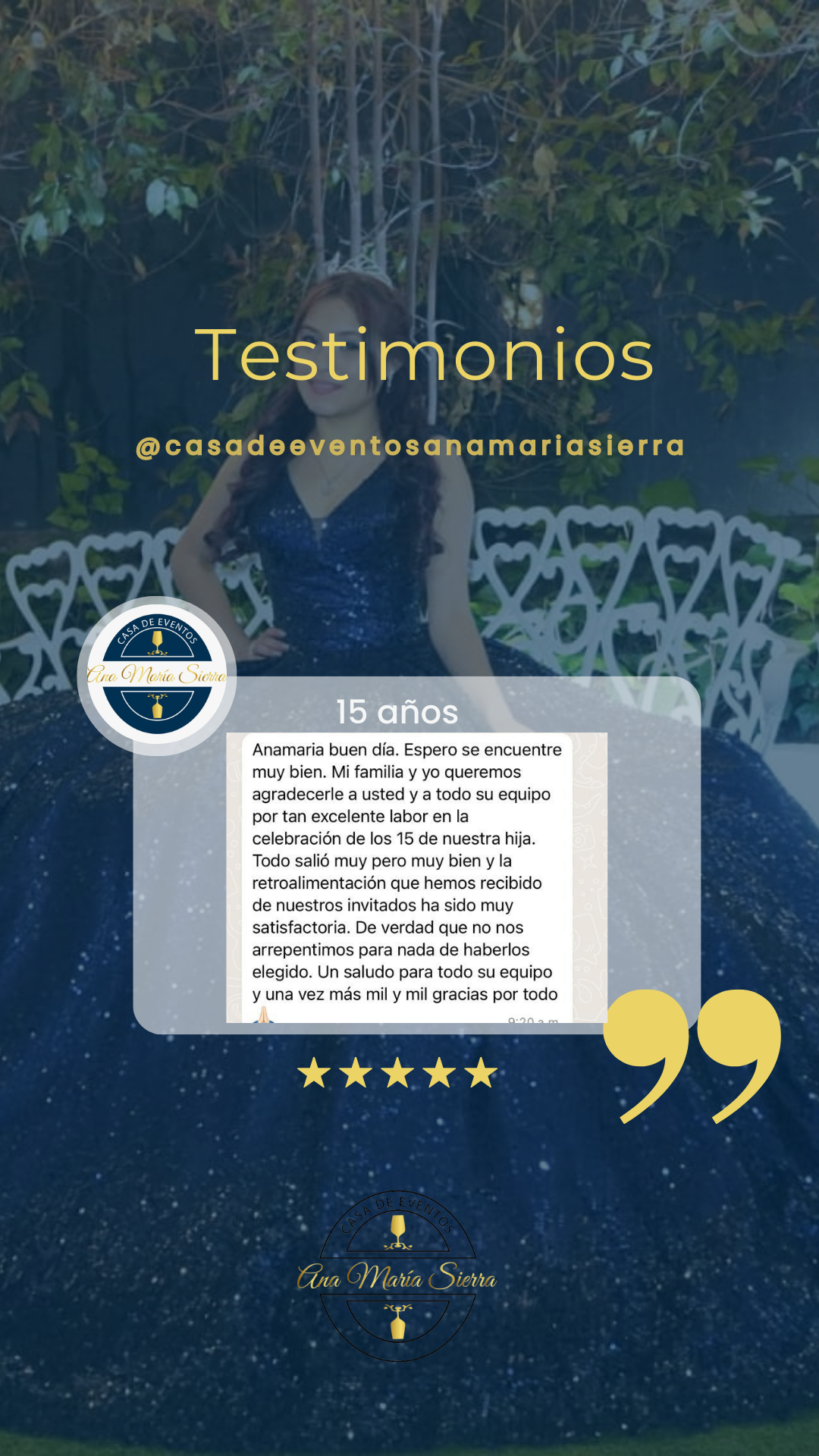 testimonio eventos en bogota